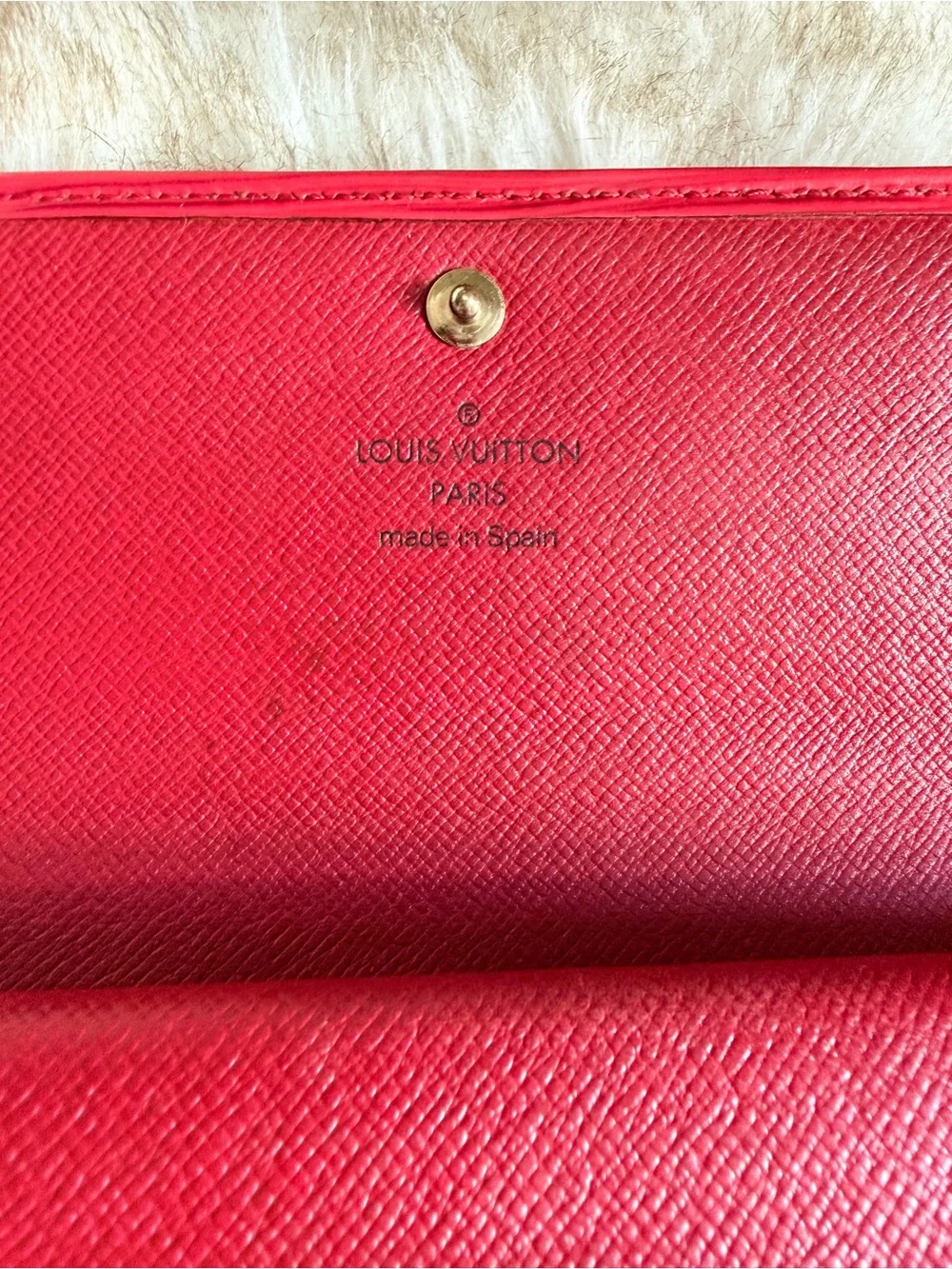 Louis Vuitton Red Epi Leather Card Wallet